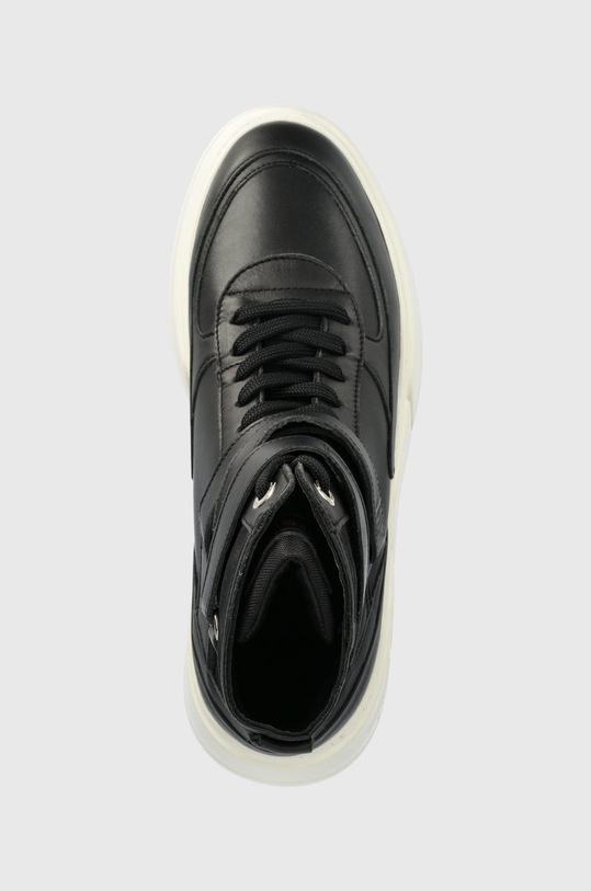 Tommy Hilfiger sneakersy skórzane FW0FW06910 CHUNKY WARM SNEAKER HIGH czarny FW0FW06910