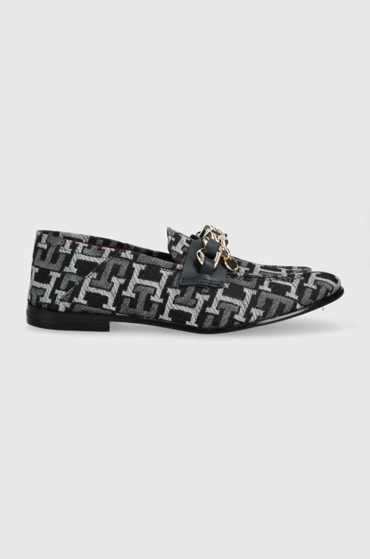 Tommy Hilfiger mokasyny CHAIN LOAFER DENIM tekstylny granatowy FW0FW06930