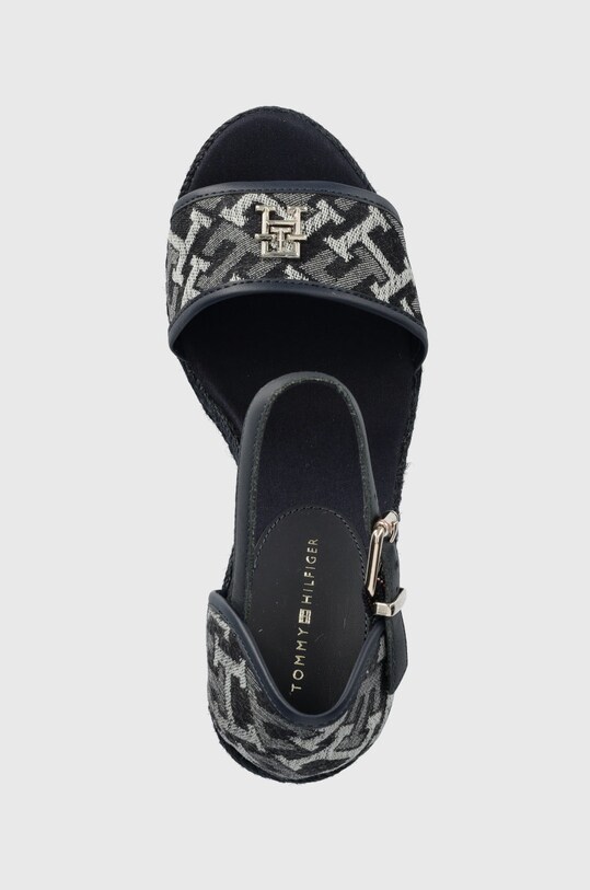 Σανδάλια Tommy Hilfiger FW0FW06935 TH MONOGRAM DENIM WEDGE σκούρο μπλε FW0FW06935