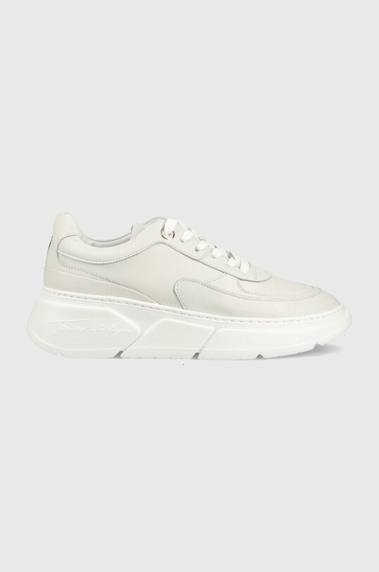 Tommy Hilfiger sneakersy skórzane FW0FW06855 CHUNKY LEATHER SNEAKER Planet friendly biały FW0FW06855