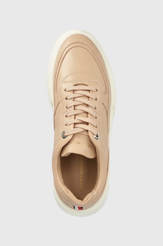 Tommy Hilfiger sneakersy skórzane FW0FW06855 CHUNKY LEATHER SNEAKER beżowy FW0FW06855