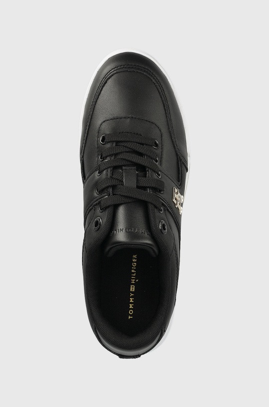Δερμάτινα αθλητικά παπούτσια Tommy Hilfiger Th Prep Court Sneaker μαύρο FW0FW06859