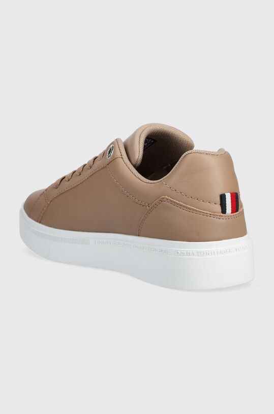 Παπούτσια Δερμάτινα αθλητικά παπούτσια Tommy Hilfiger Th Court Sneaker FW0FW06854 καφέ