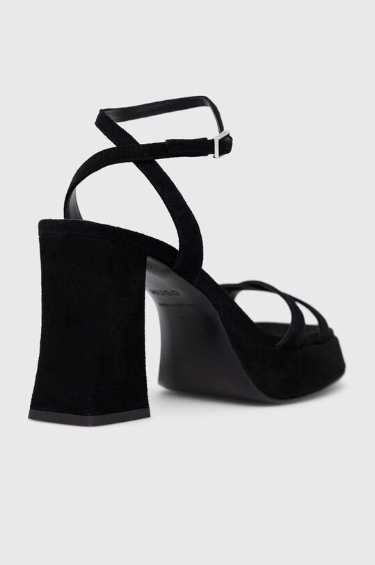Обувки Сандали от велур HUGO Vicky 50487944.001 черен