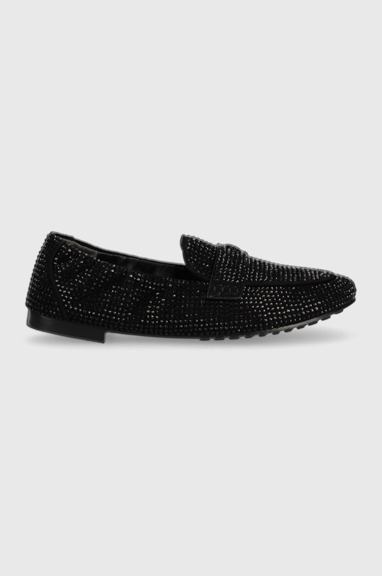 Велурени мокасини Tory Burch Ballet равен черен 143836.003