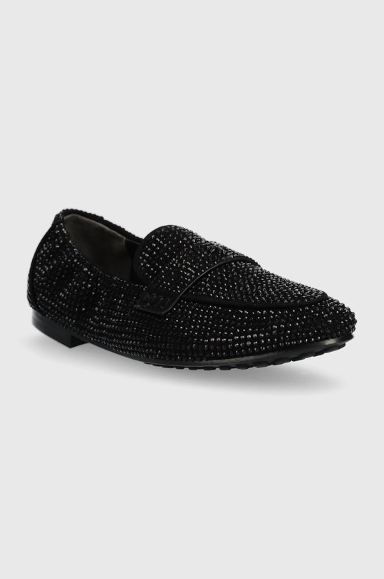 Велурени мокасини Tory Burch Ballet 143836.003 черен SS23