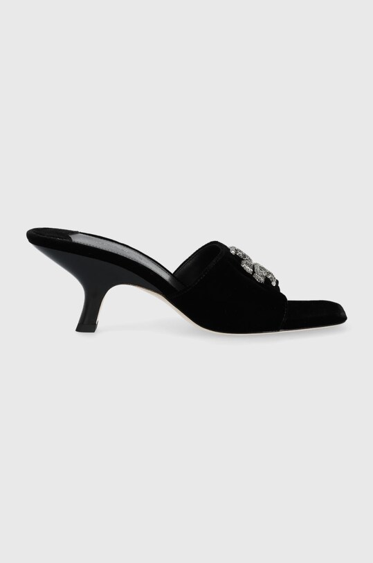 Tory Burch papuci Eleanor Pave kitten negru 145421.007