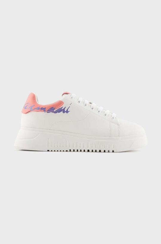 Sneakers boty Emporio Armani imitace kůže bílá X3X024.XN824.S779