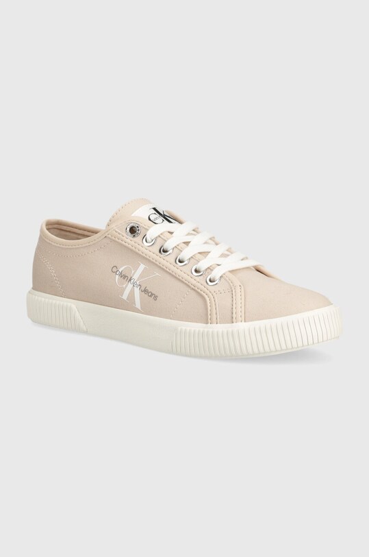 Ниски кецове Calvin Klein Jeans ESS VULC MONO W Planet friendly бежов YW0YW00482