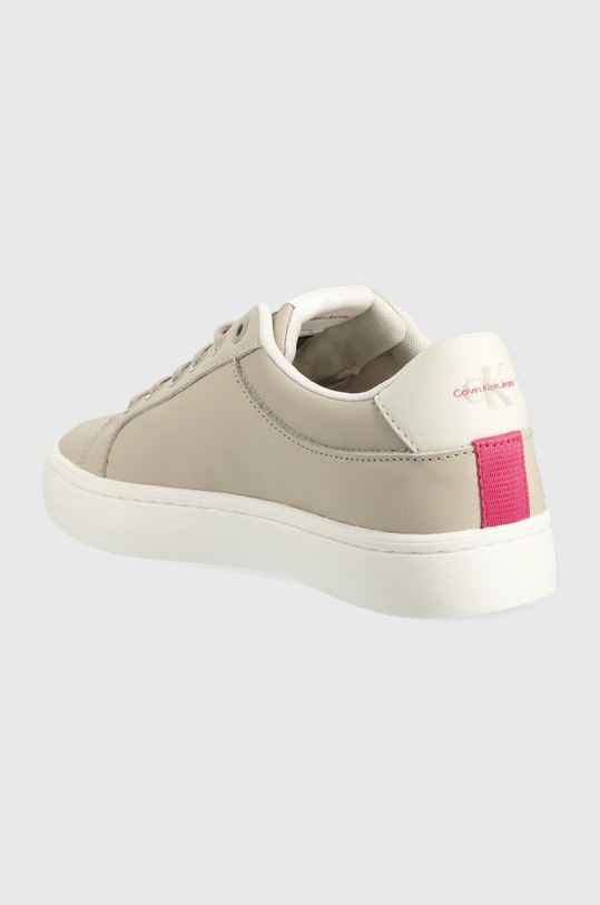 Obuwie Calvin Klein Jeans sneakersy skórzane CLASSIC CUPSOLE FLUO CONTRAST WN YW0YW00912 beżowy