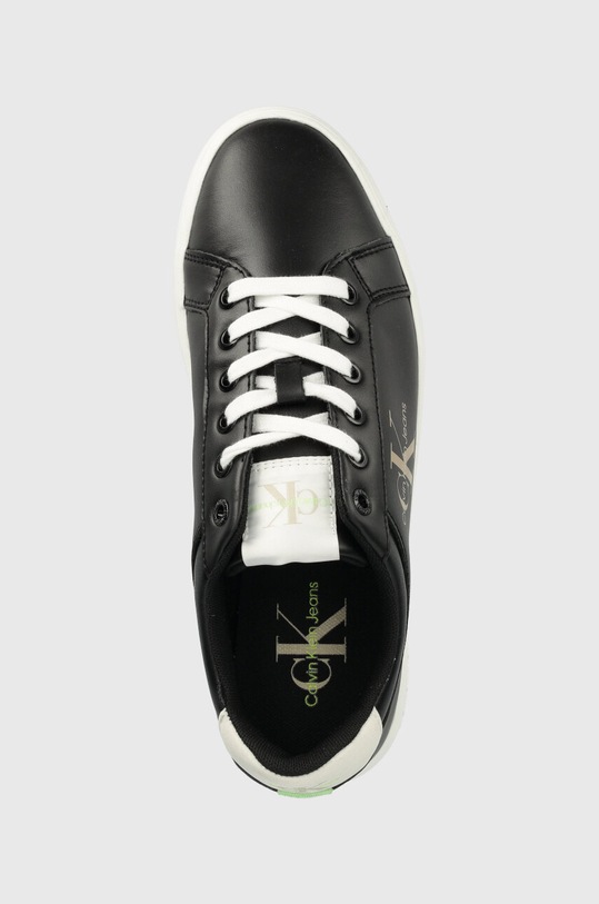 Calvin Klein Jeans sneakersy skórzane CLASSIC CUPSOLE FLUO CONTRAST WN czarny YW0YW00912