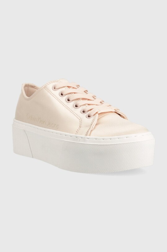 Superge Calvin Klein Jeans FLATFORM+ CUPSOLE SATIN YW0YW00917 roza SS23