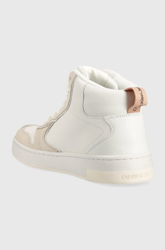 Boty Sneakers boty Calvin Klein Jeans BASKET CUPSOLE MID IRREG LINE WN YW0YW00921 bílá