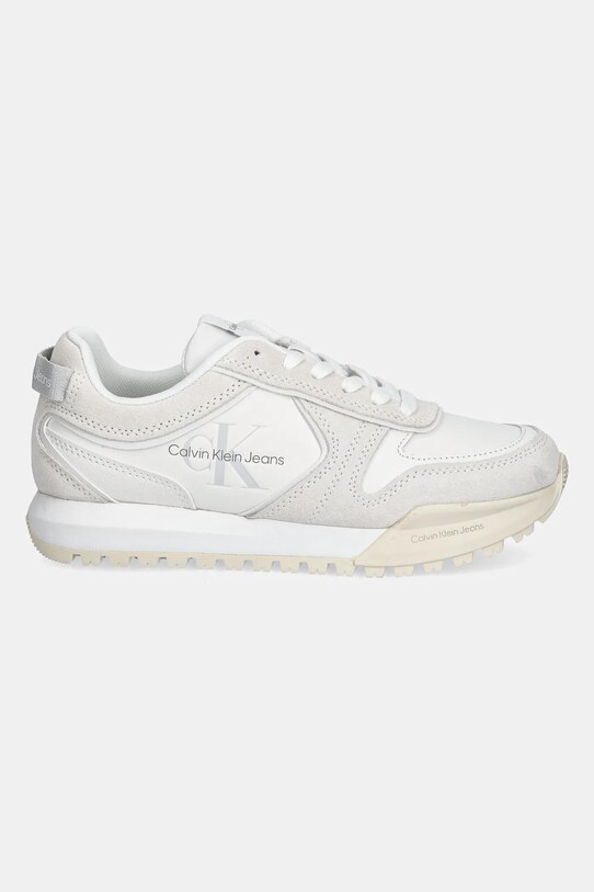 Кожаные кроссовки Calvin Klein Jeans TOOTHY RUNNER IRREGULAR LINES W YW0YW00934 бежевый NC24