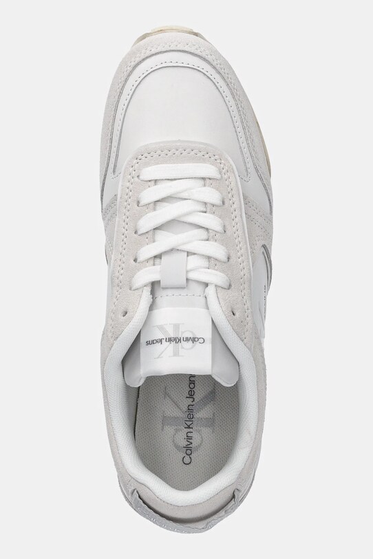 Кожаные кроссовки Calvin Klein Jeans TOOTHY RUNNER IRREGULAR LINES W бежевый YW0YW00934