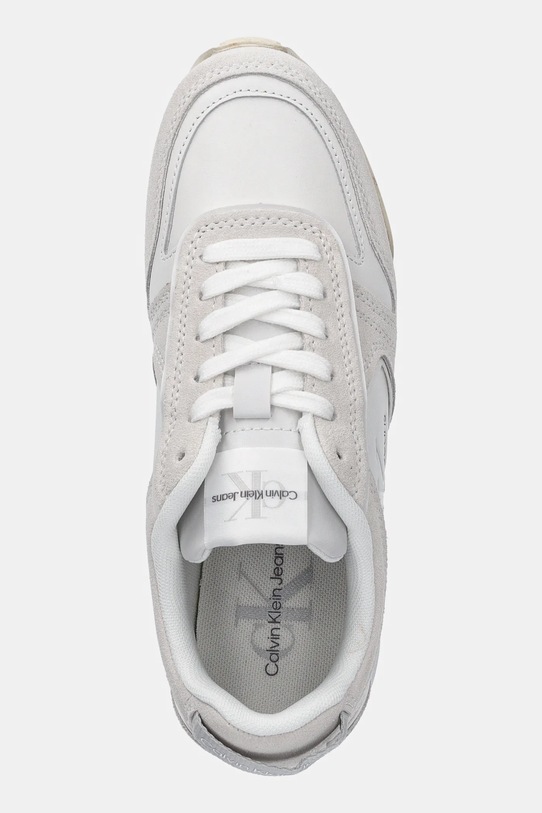 Шкіряні кросівки Calvin Klein Jeans TOOTHY RUNNER IRREGULAR LINES W бежевий YW0YW00934