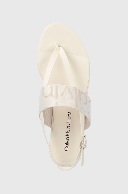Сандалі Calvin Klein Jeans FLAT SANDAL WEBBING бежевий YW0YW00956