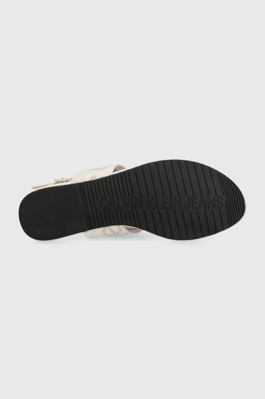 Calvin Klein Jeans sandały FLAT SANDAL WEBBING YW0YW00956 beżowy