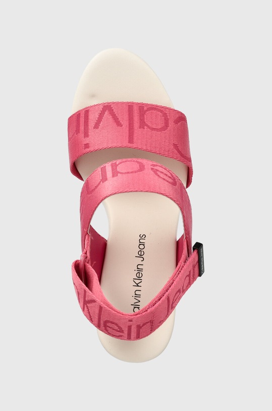 Сандалі Calvin Klein Jeans WEDGE SANDAL WEBBING рожевий YW0YW00959