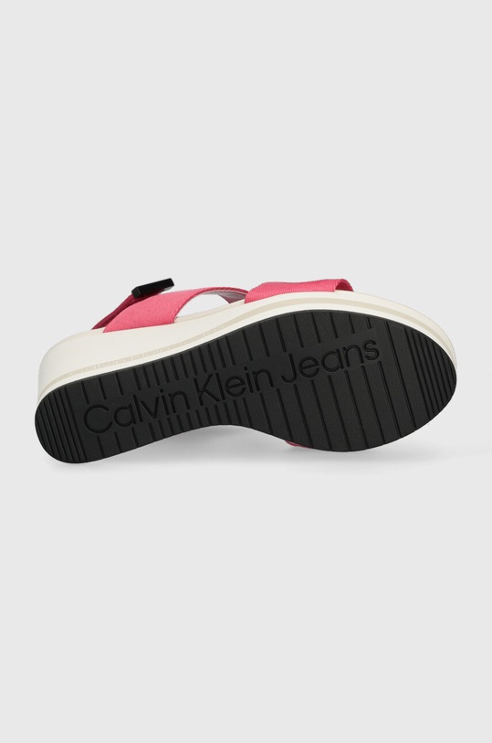 Сандалі Calvin Klein Jeans WEDGE SANDAL WEBBING YW0YW00959 рожевий
