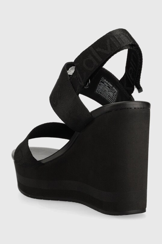 Încălțăminte Calvin Klein Jeans sandale WEDGE SANDAL WEBBING YW0YW00959 negru