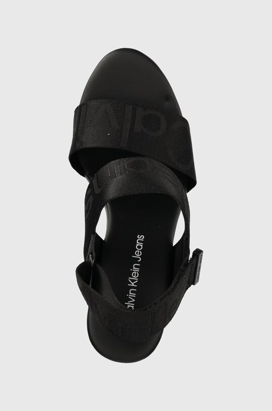 Calvin Klein Jeans sandale WEDGE SANDAL WEBBING negru YW0YW00959