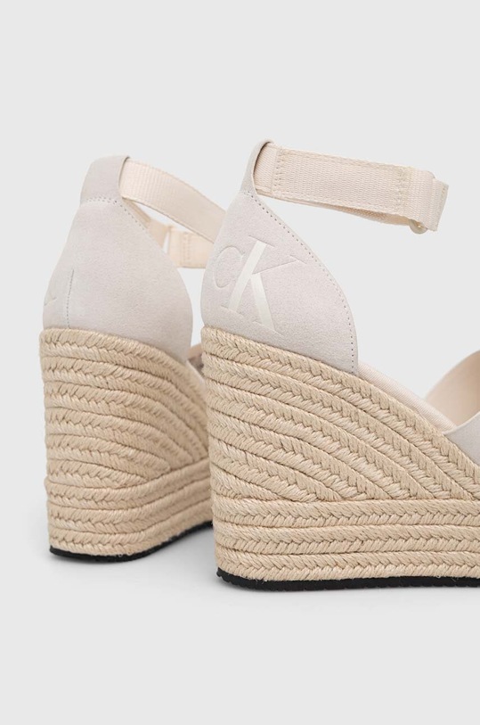Boty Sandály Calvin Klein Jeans WEDGE SANDAL WIDE SU CON YW0YW00963 béžová