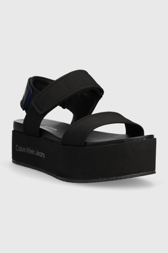 Calvin Klein Jeans sandale FLATFORM SANDAL SOFTNY YW0YW00965 negru SS23