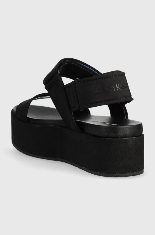 Încălțăminte Calvin Klein Jeans sandale FLATFORM SANDAL SOFTNY YW0YW00965 negru