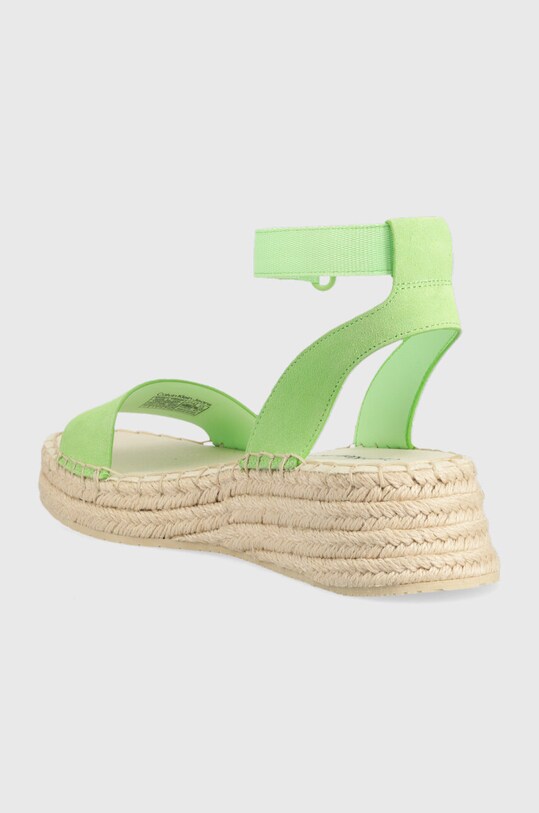 Obuwie Calvin Klein Jeans sandały SPORTY WEDGE ROPE SU CON YW0YW00977 zielony