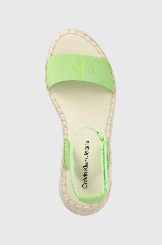 Calvin Klein Jeans sandały SPORTY WEDGE ROPE SU CON zielony YW0YW00977