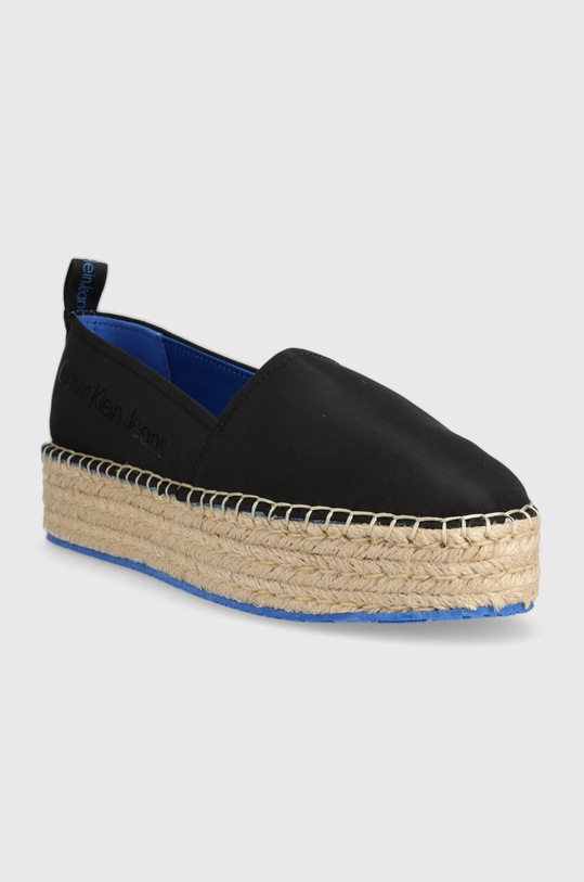 Calvin Klein Jeans espadryle FLATFORM ESPADRILLE SOFT NY YW0YW00989 czarny SS23