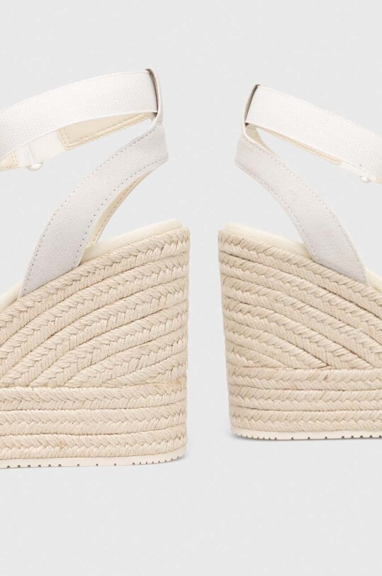 Взуття Замшеві сандалі Calvin Klein Jeans WEDGE SANDAL SU CON YW0YW01026 бежевий