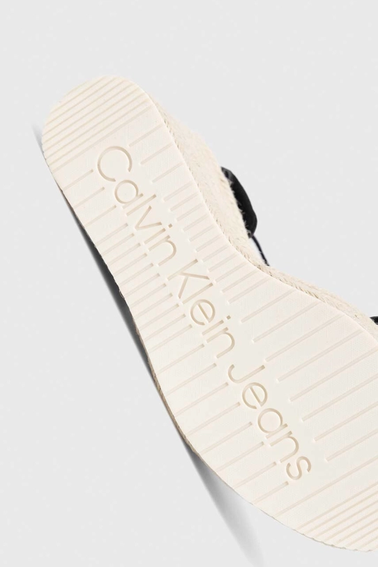 Calvin Klein Jeans sandały zamszowe WEDGE SANDAL SU CON YW0YW01026 czarny