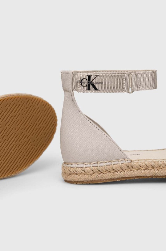 Obuwie Calvin Klein Jeans espadryle ANKLE ESPADRILLE BTW YW0YW01027 beżowy