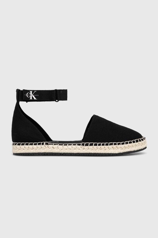 Calvin Klein Jeans espadrilles ANKLE ESPADRILLE fekete YW0YW01027