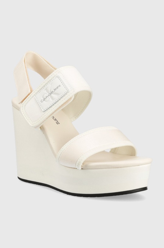 Сандали Calvin Klein Jeans WEDGE SANDAL BADGE YW0YW01028 бял SS23
