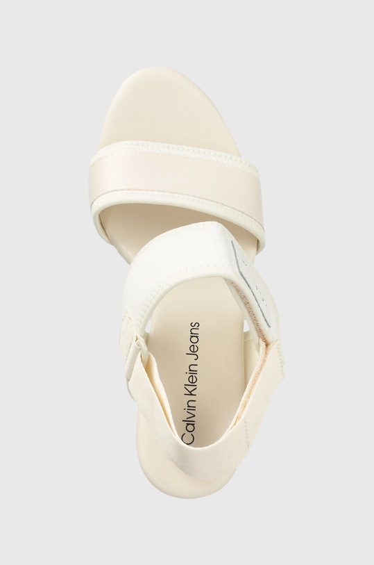 Сандали Calvin Klein Jeans WEDGE SANDAL BADGE бял YW0YW01028