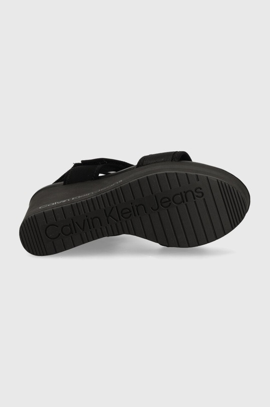 Calvin Klein Jeans sandale WEDGE SANDAL BADGE YW0YW01028 negru