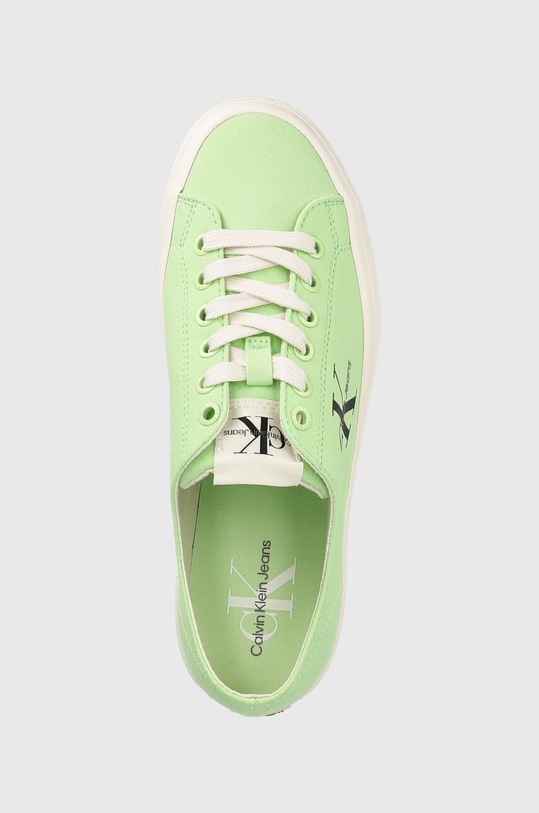 Πάνινα παπούτσια Calvin Klein Jeans VULC FLATFORM ESSENTIAL MONO VULC FLATFORM ESSENTIAL MONO πράσινο YW0YW01030