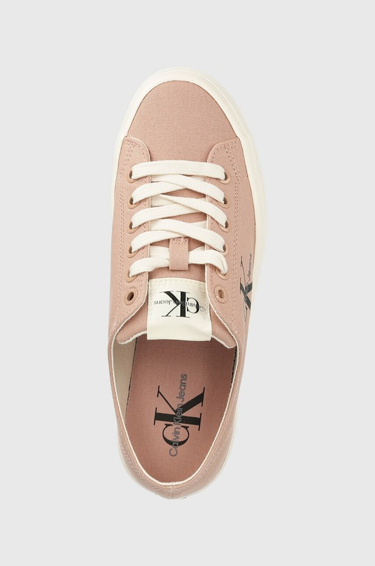 Πάνινα παπούτσια Calvin Klein Jeans VULC FLATFORM ESSENTIAL MONO VULC FLATFORM ESSENTIAL MONO μπεζ YW0YW01030