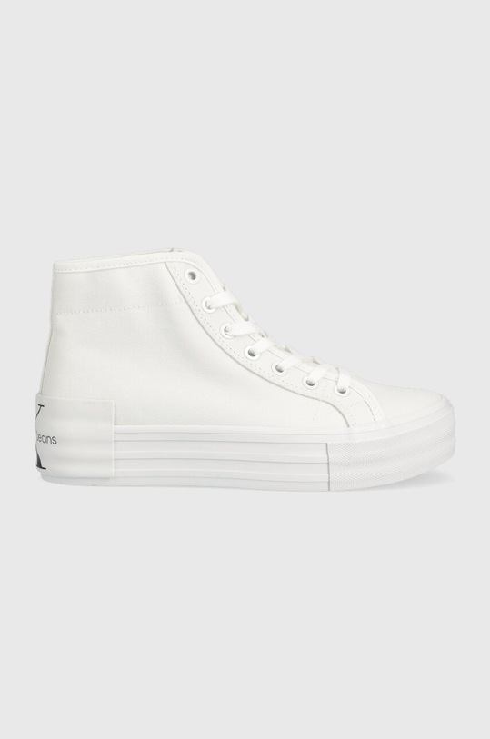 Високи кецове Calvin Klein Jeans VULC FLATFORM BOLD ESSENTIAL Planet friendly бял YW0YW01031