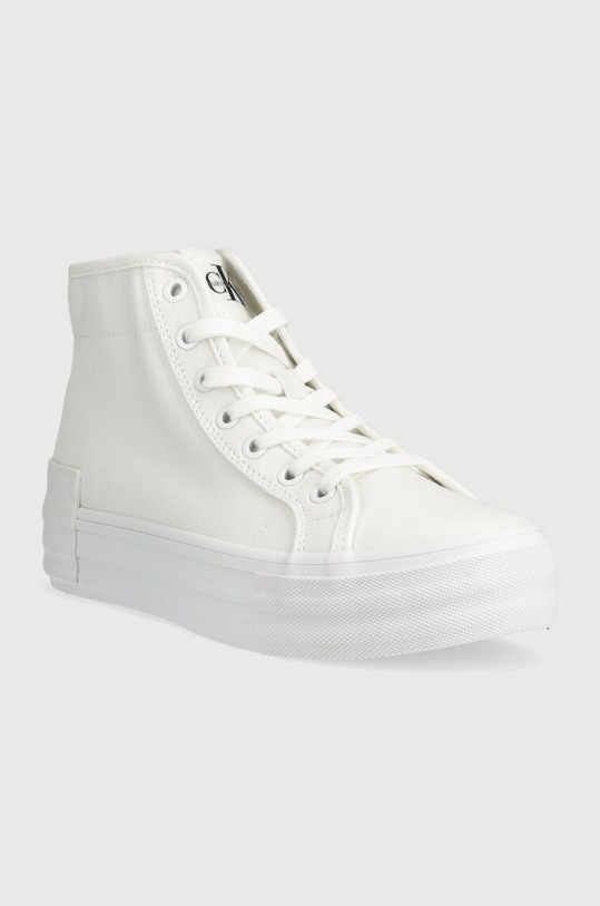 Високи кецове Calvin Klein Jeans VULC FLATFORM BOLD ESSENTIAL YW0YW01031 бял SS23