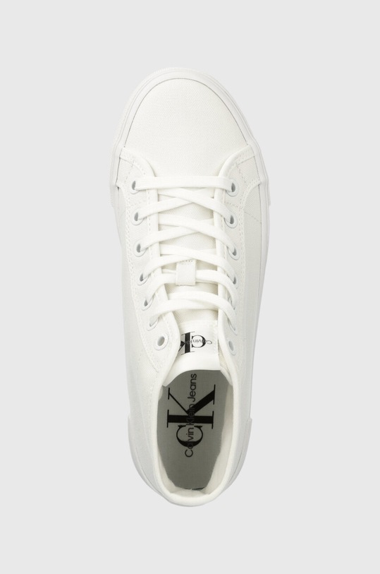 Високи кецове Calvin Klein Jeans VULC FLATFORM BOLD ESSENTIAL бял YW0YW01031