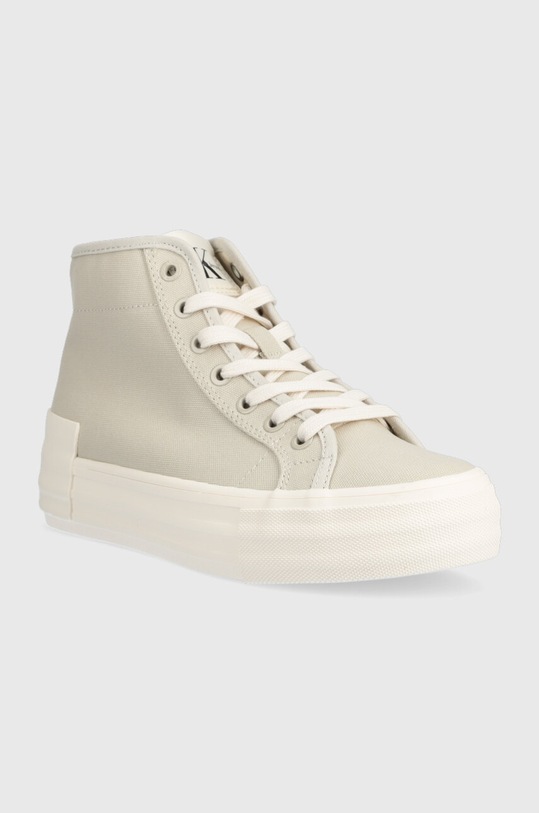 Високи кецове Calvin Klein Jeans VULC FLATFORM BOLD ESSENTIAL YW0YW01031 бежов SS23