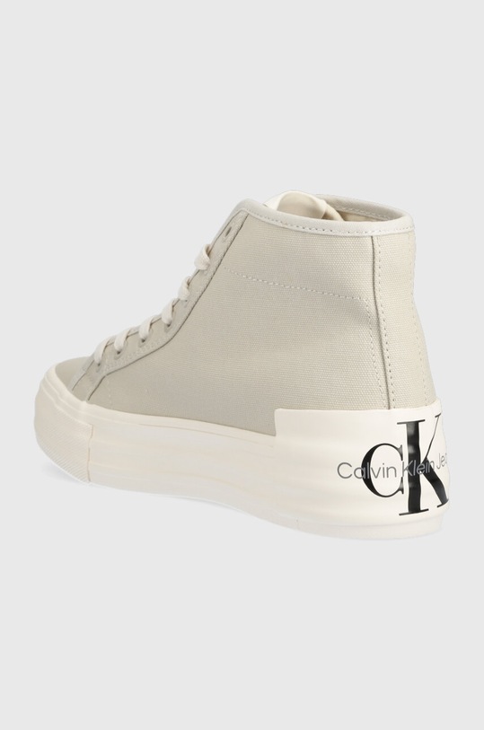Обувки Високи кецове Calvin Klein Jeans VULC FLATFORM BOLD ESSENTIAL YW0YW01031 бежов
