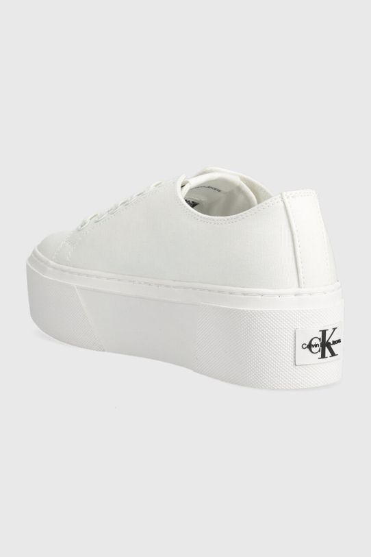 Obuwie Calvin Klein Jeans tenisówki FLATFORM+ CUPSOLE LOW TXT YW0YW01033 biały