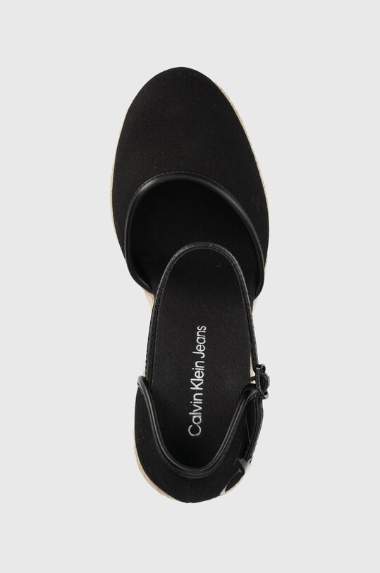 Calvin Klein Jeans espadryle WEDGE SANDAL CLOSE TOE ESS czarny YW0YW01194