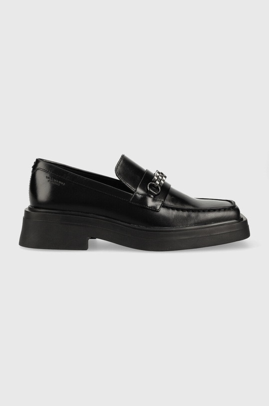 Vagabond Shoemakers mokasyny skórzane EYRA płaski czarny 5550.001.20