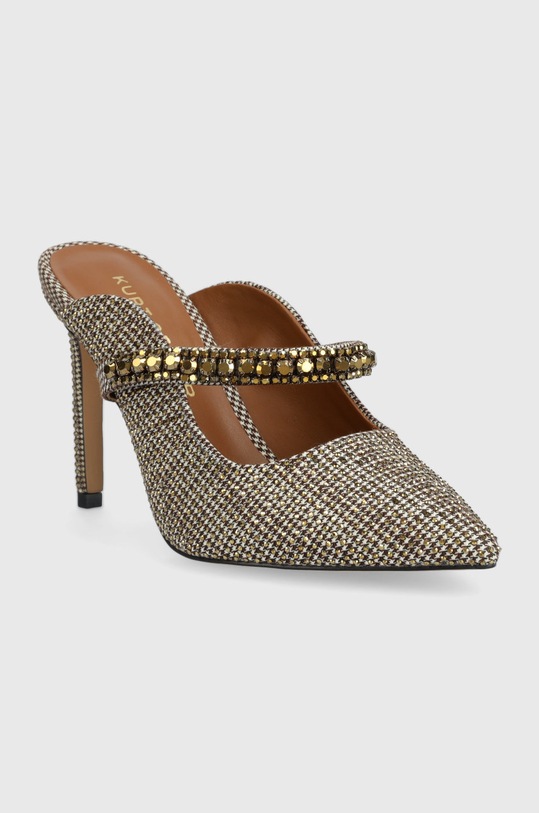 Kurt Geiger London klapki Duke 4268540609.BEIGE złoty AA00